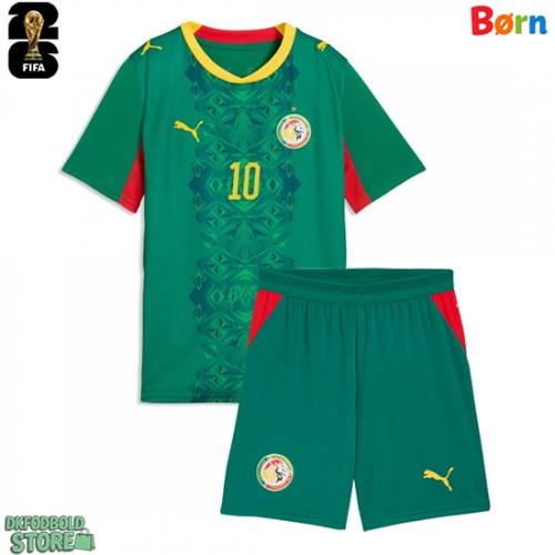 Senegal Sadio Mane #10 Replika Babytøj Udebanesæt Børn VM 2026 Kortærmet (+ Korte bukser)